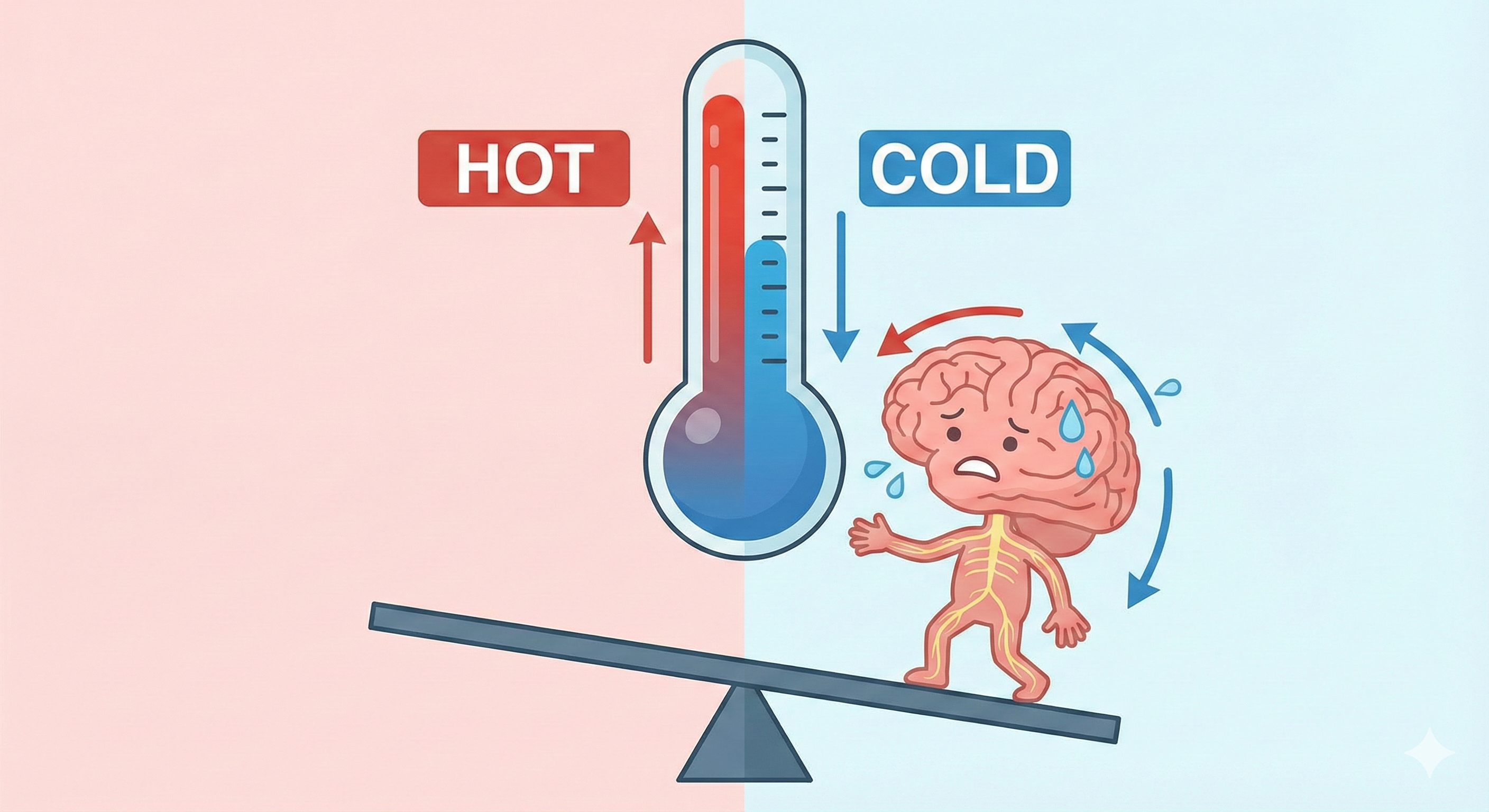 寒暖差と自律神経のイメージ
