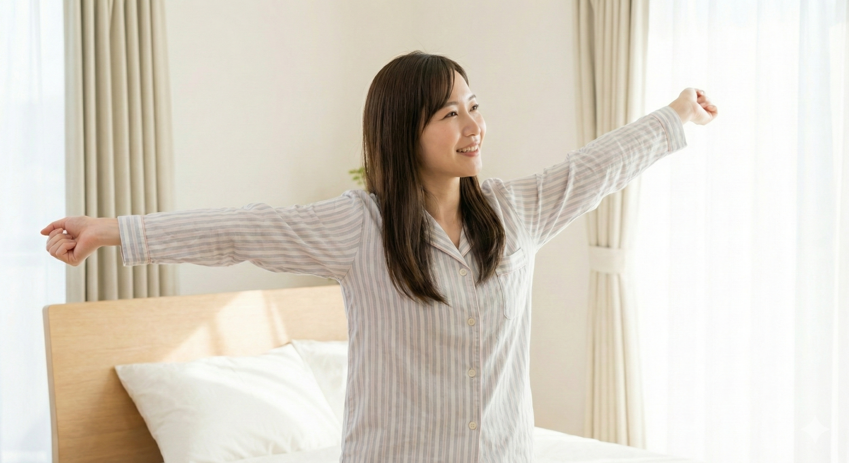 スッキリ目覚めるイメージ