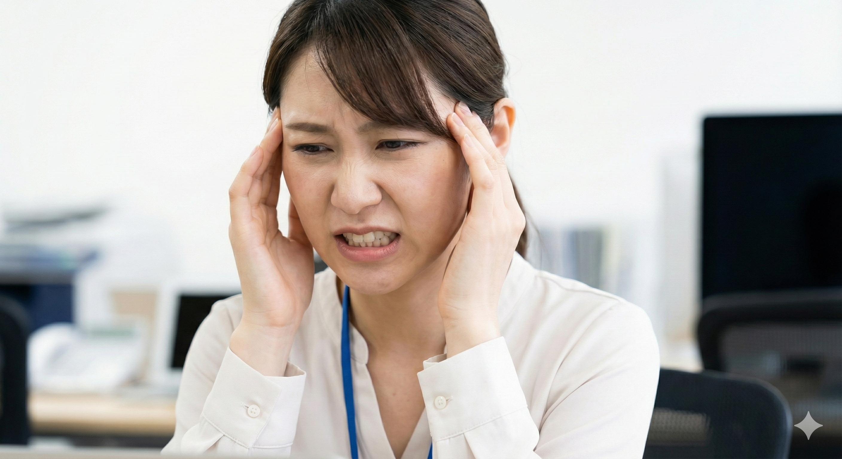 歯の食いしばりのイメージ