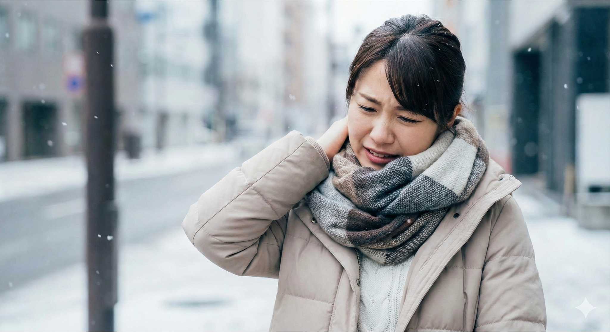 冷えると首がこる！ ― 血行不良が招く不調と、簡単ツボ押しケア ―