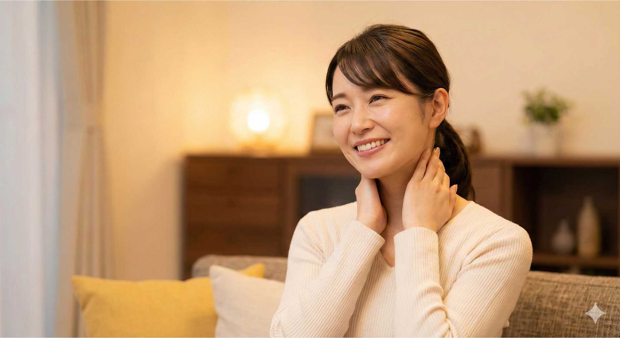 首こりが解消してスッキリしたイメージ