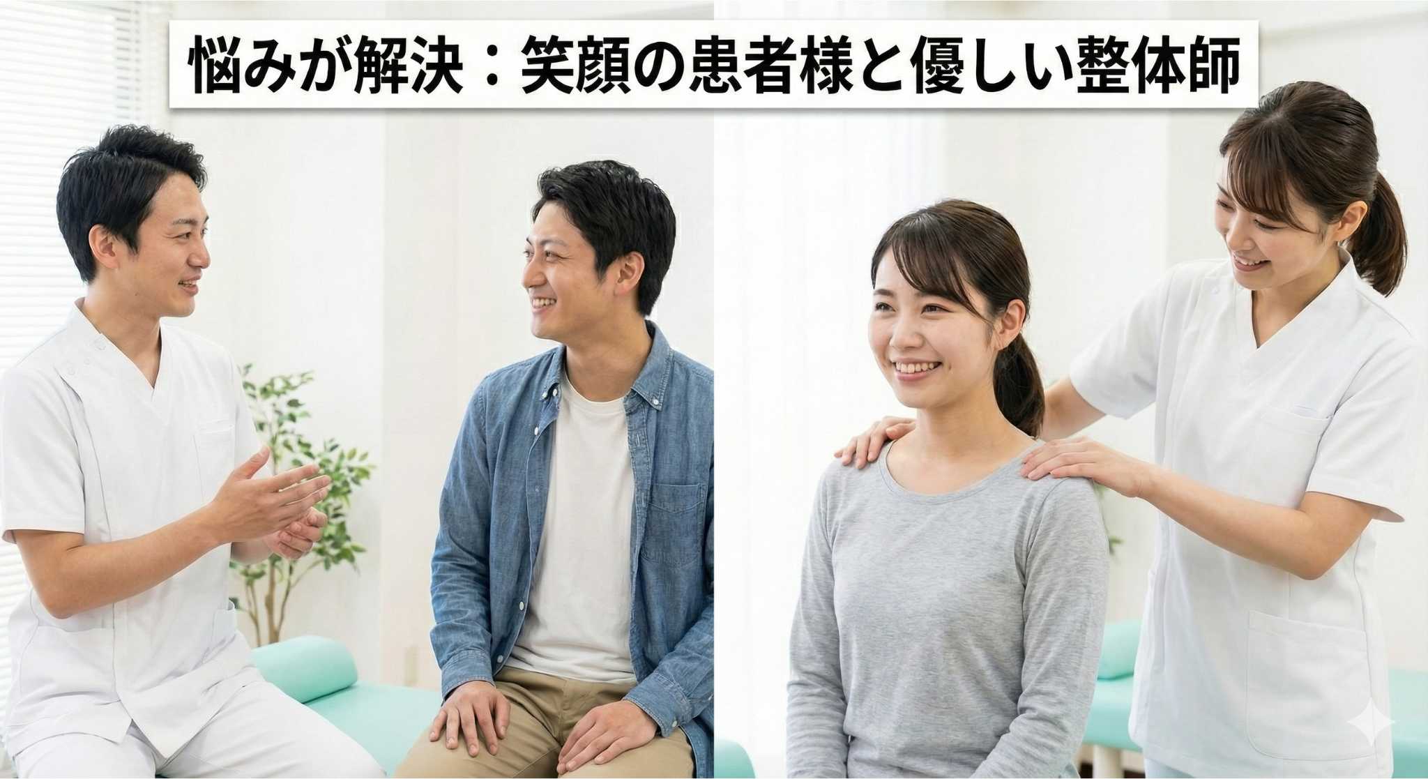 悩みが解消して笑顔のイメージ