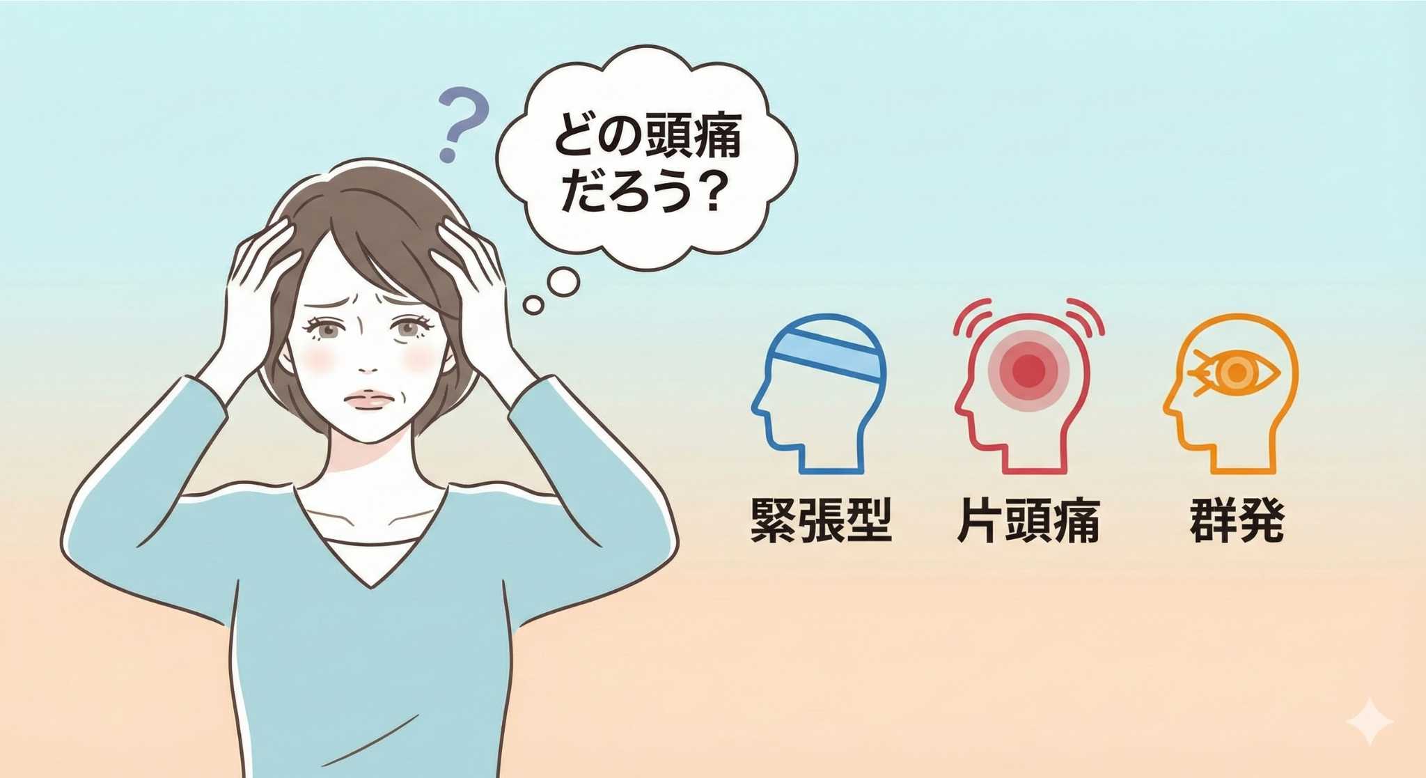 頭痛3種紹介！ ― あなたの頭痛はどのタイプ？特徴と対策を知ろう ―