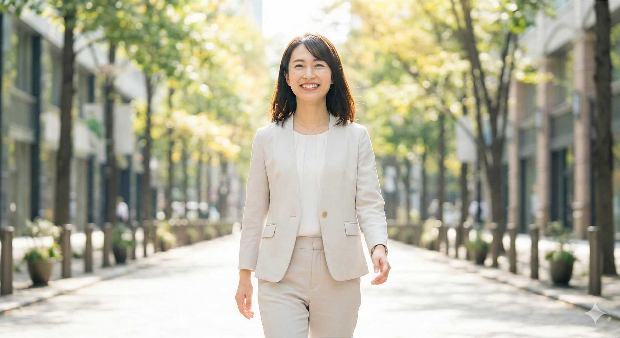 姿勢が良くなって自信がついたイメージ