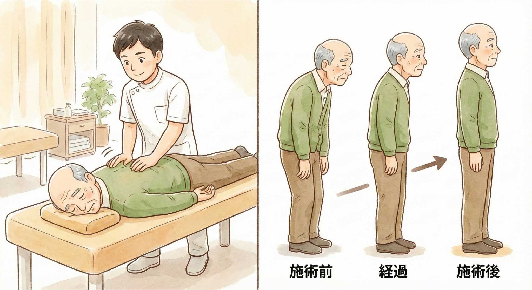 整体施術で回復していくイメージ