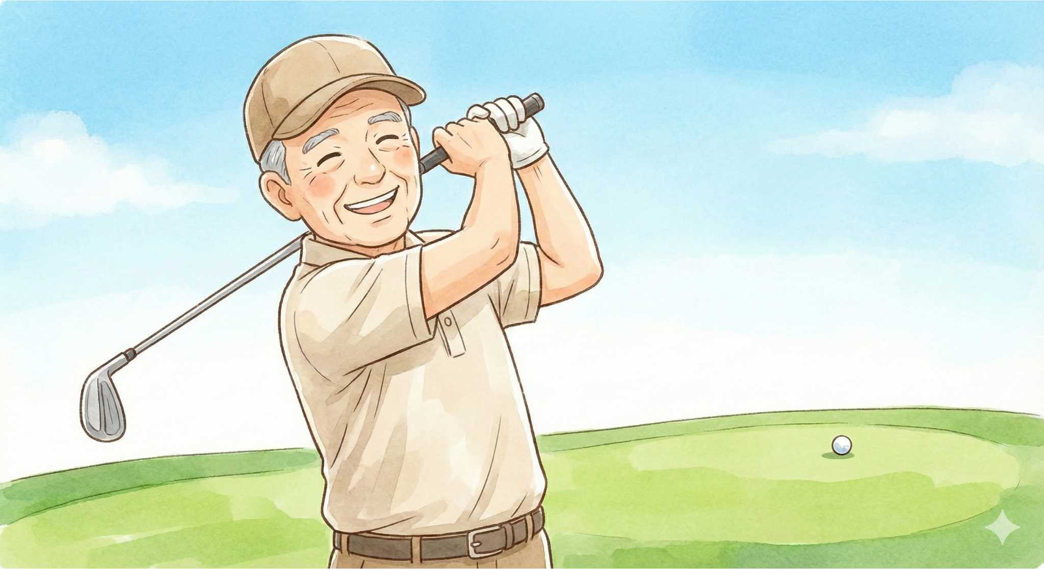 元気にゴルフを楽しむイメージ