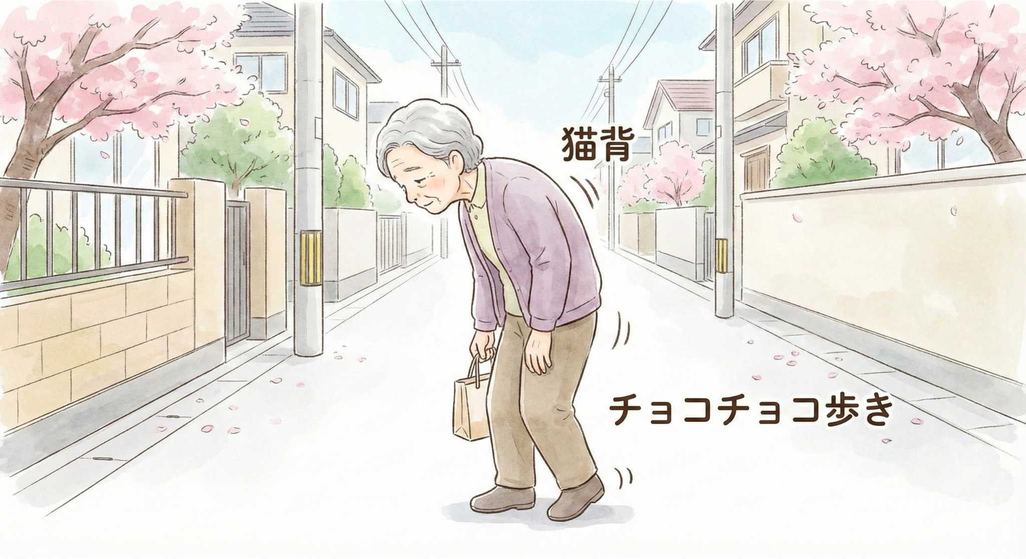 猫背の高齢者の歩き方 ― なぜ歩くのが遅くなる？姿勢と歩行の関係 ―