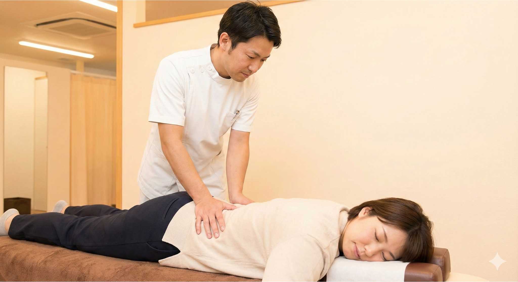 背骨や骨盤を調整する施術のイメージ