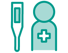 体温・体調確認のイラスト